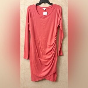 AVLN Studio Ribbed  Long Sleeve Dress